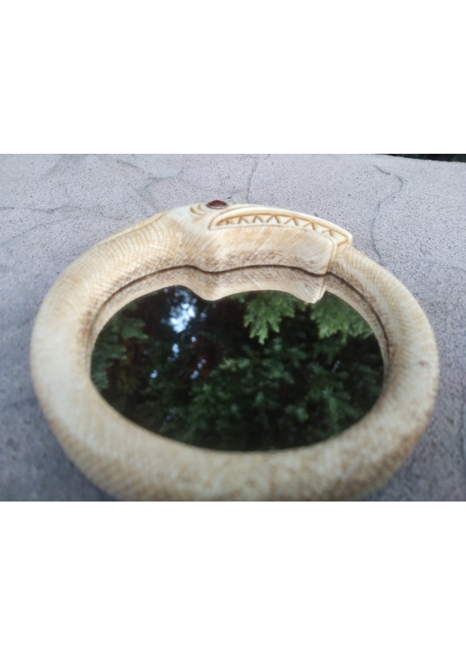 Viking mirror with Jormungand design