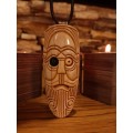 Unique Allfather God Odin pendant . Moose antlers hand-carved 
