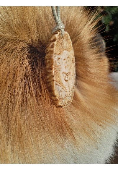 Hand-carved Bear amulet 2 Viking Mythology Art. Berserker warrior style. Scandinavian totemic symbol. Norse handmade jewelry