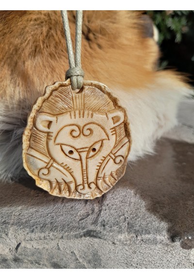 Hand-carved Bear amulet 2 Viking Mythology Art. Berserker warrior style. Scandinavian totemic symbol. Norse handmade jewelry