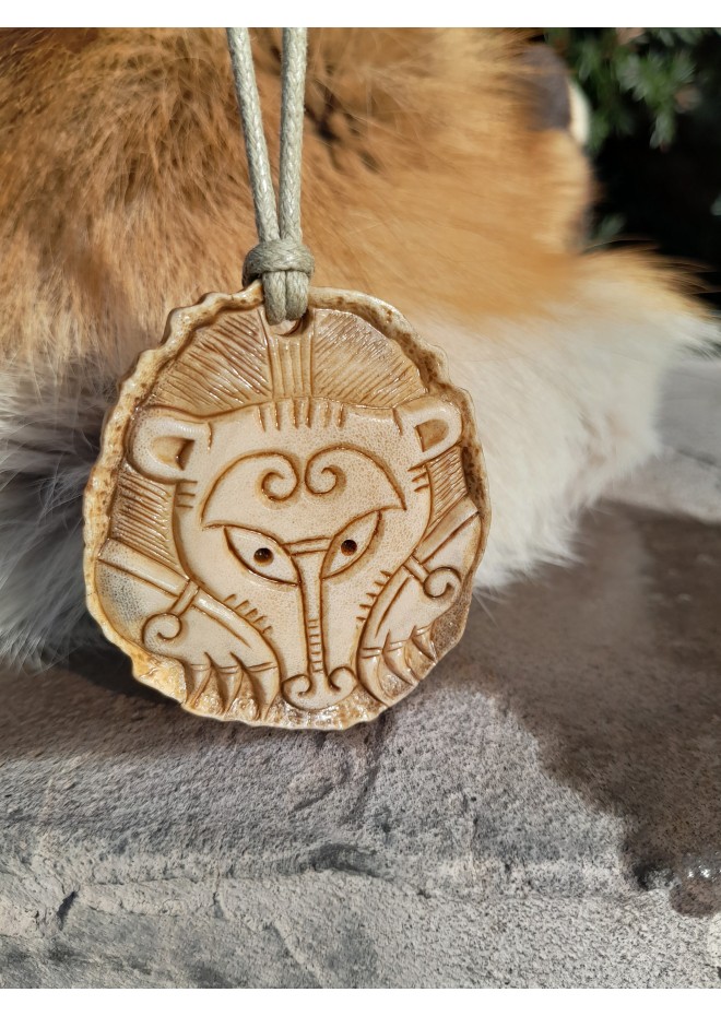 Hand-carved Viking Bear amulet 2 Berserker pendant