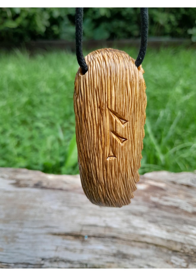 Unique Allfather God Odin pendant . Moose antlers hand-carved 