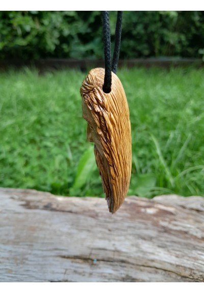 Unique hand-carved Viking God Odin face pendant. Óðinn amulet, Scandinavian artwork. Allfather art, Wotan jewelry. Norse, pagan necklace