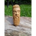 Unique Allfather God Odin pendant . Moose antlers hand-carved 