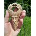 Unique Allfather God Odin pendant . Moose antlers hand-carved 