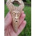 Unique Allfather God Odin pendant . Moose antlers hand-carved 