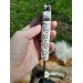 Handmade Vikings knife "Fenrir" with leather sheath. Wolf head knife.