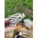 Handmade Vikings knife "Fenrir" with leather sheath. Wolf head knife.