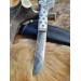 Handmade Vikings knife "Fenrir" with leather sheath. Wolf head knife.