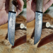  Vikings rune knife "Wolf" with leather sheath. Antler and wood hand-carved handle. Fenrir.