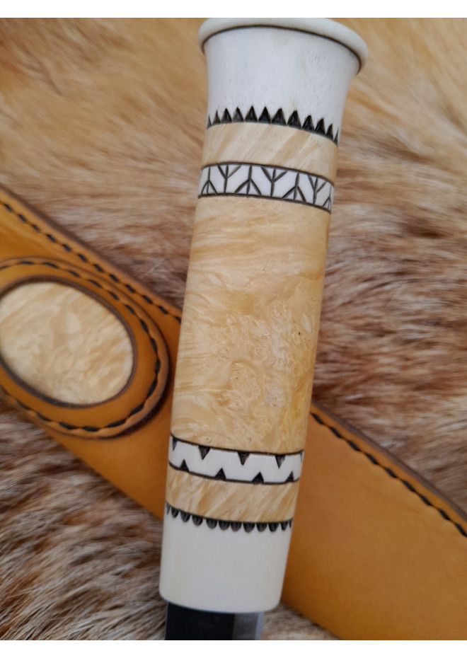 Handmade Puukko knife. Traditional Finnish craftsmanship.