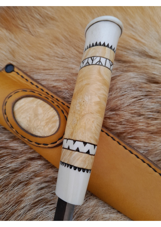 Handmade Puukko knife. Traditional Finnish craftsmanship.