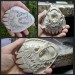 Hand-carved Viking amulet – Wolf, sun & moon symbol