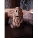 Old Norse God. Odin statue. Moose antlers hand-carved
