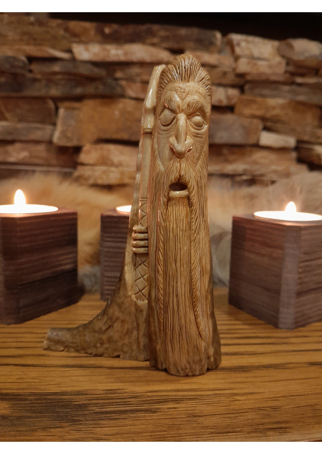 Odin sculpture, The Allfather. Norse God statue. 