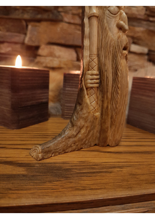 Odin sculpture, The Allfather. Norse God statue. 