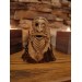 Old Norse God. Odin statue. Moose antlers hand-carved