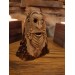 Old Norse God. Odin statue. Moose antlers hand-carved