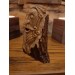 Old Norse God. Odin statue. Moose antlers hand-carved