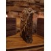 Old Norse God. Odin statue. Moose antlers hand-carved