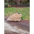 Viking style Dragon protection pendant. Moose antlers hand-carved