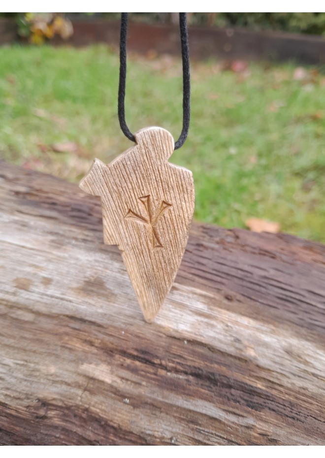 Viking style Dragon protection pendant. Moose antlers hand-carved