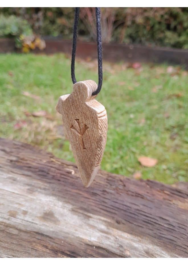 Viking style Dragon protection pendant. Moose antlers hand-carved