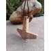 Mjolnir amulet. Norse God Thor hammer pendant. Moose antlers hand-carved