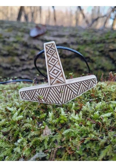 God Ukko's amulet. Viking Thor’s Hammer pendant. Mjolnir necklace. Ukonvasara necklace. Ukonkirves. Norse, Nordic age jewelry - hand-carving God Ukko's amulet. Viking Thor’s Hammer pendant. Mjolnir necklace. Ukonvasara necklace. Ukonkirves. Norse, Nordic age jewelry - hand-carving