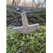 Mjolnir amulet. Norse God Thor hammer pendant. Moose antlers hand-carved