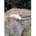 Small Viking bear amulet. Berseker warrior totemic necklace - Moose antlers hand-carved 