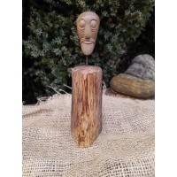 Hand-carved Viking Head. Replica From Cart found in Oseberg Viking Ship Burial