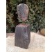 Replica hand-carved Viking head. The Oseberg Cart Burial