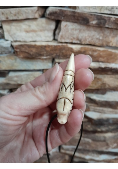 Hand-carved Dragon amulet.