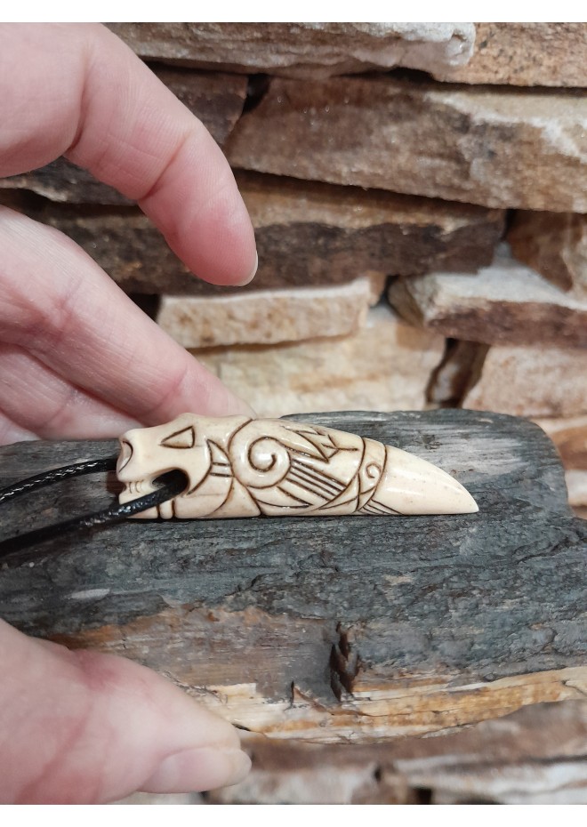 Hand-carved Dragon amulet -RS Artcraft