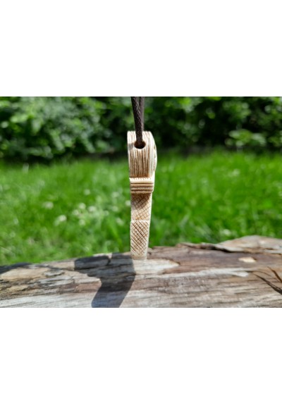 Bone Thor's Hammer necklace. Viking Mjolnir amulet. Antlers hand-carved