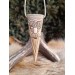 Viking God Odin amulet inspired by Norse mythology. Moose antlers hand-carved 