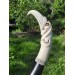 Viking drinking horn with Raven of Odin design and Viking alphabet