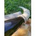 Viking drinking horn with Raven of Odin design and Viking alphabet