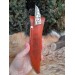 Viking style knife with hand-carved handle and leather sheath. Odin Raven head handle. Hand-forged blade.