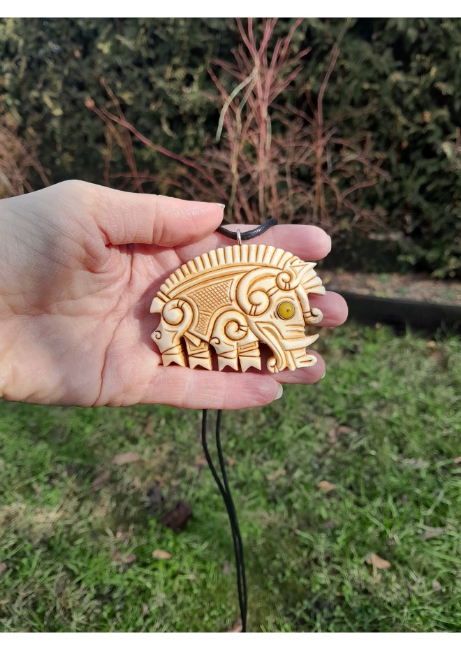  Boar jewelry. Gullinbursti amulet.