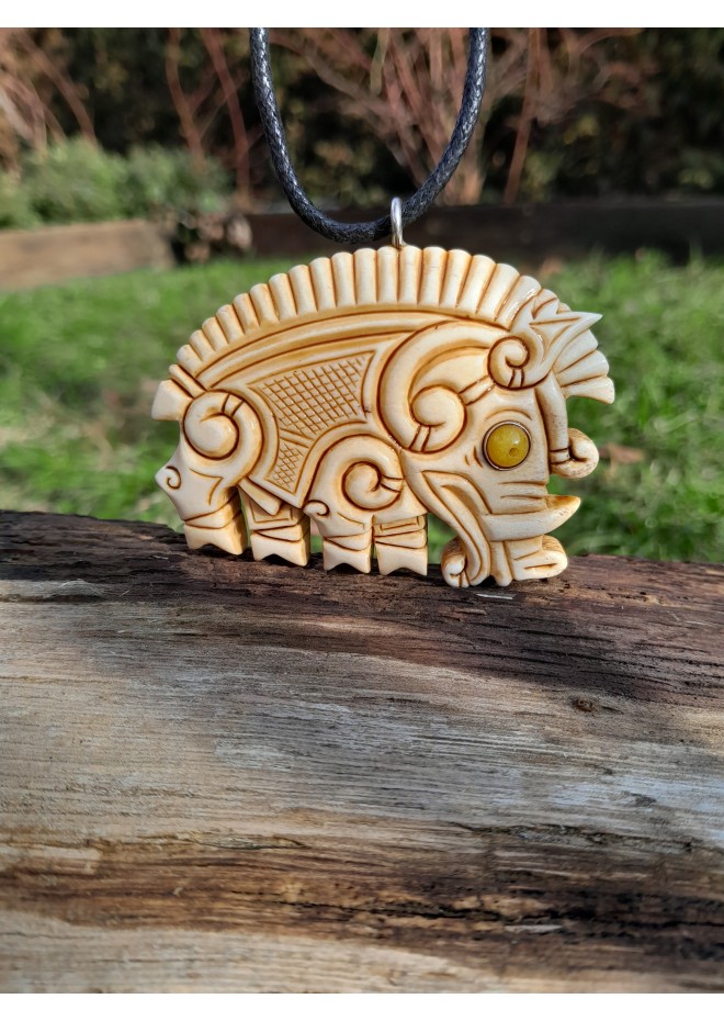  Boar jewelry. Gullinbursti amulet.
