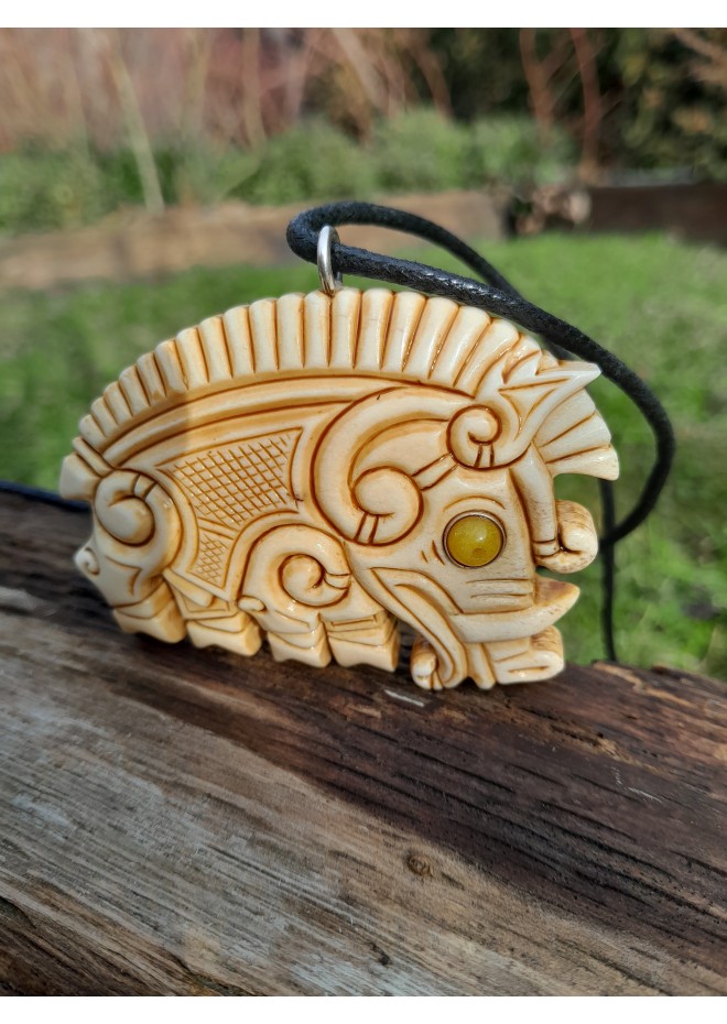  Boar jewelry. Gullinbursti amulet.