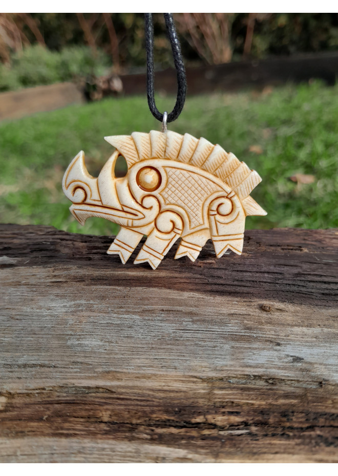 Viking, Celtic Boar jewelry. Norse pendant. Gullinbursti amulet. Freyr talisman