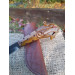 Hand-carved Dragon handle. Exclusive Viking style knife with leather sheath. Hand-forged Carbon steel. Drakkar art.